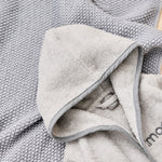 Personalised Grey Hooded Towelling Robe