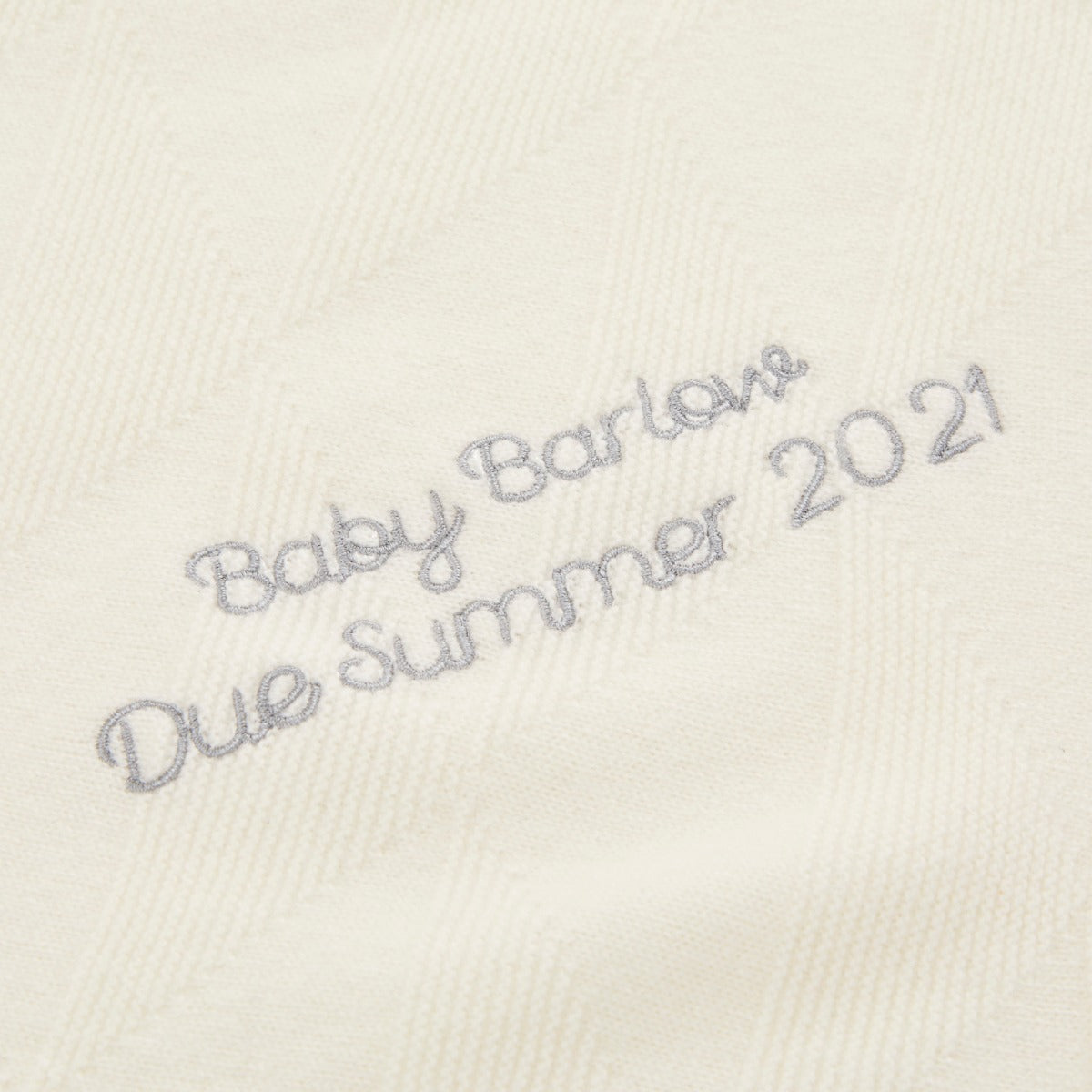 Personalised 100% Cashmere Ivory Baby Blanket