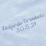 Personalised 100% Cashmere Blue Baby Blanket
