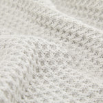 Personalised Grey Cashmere Blend Baby Blanket with Pom Poms