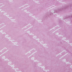Personalised Pink All-Over Print Fleece Blanket