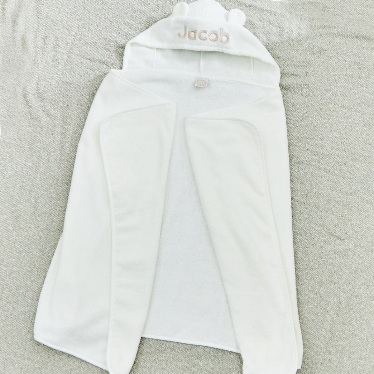 Personalised Ivory Hooded Towel