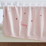Personalised Pink Spot Bobble Blanket 