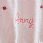 Personalised Pink Spot Bobble Blanket 