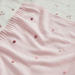 Personalised Pink Spot Bobble Blanket 