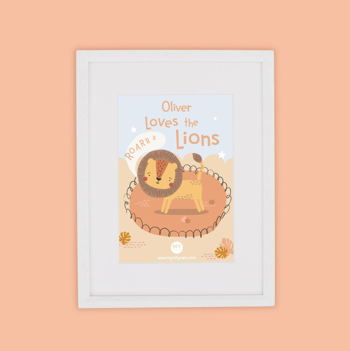 Personalised Lion Wall Art