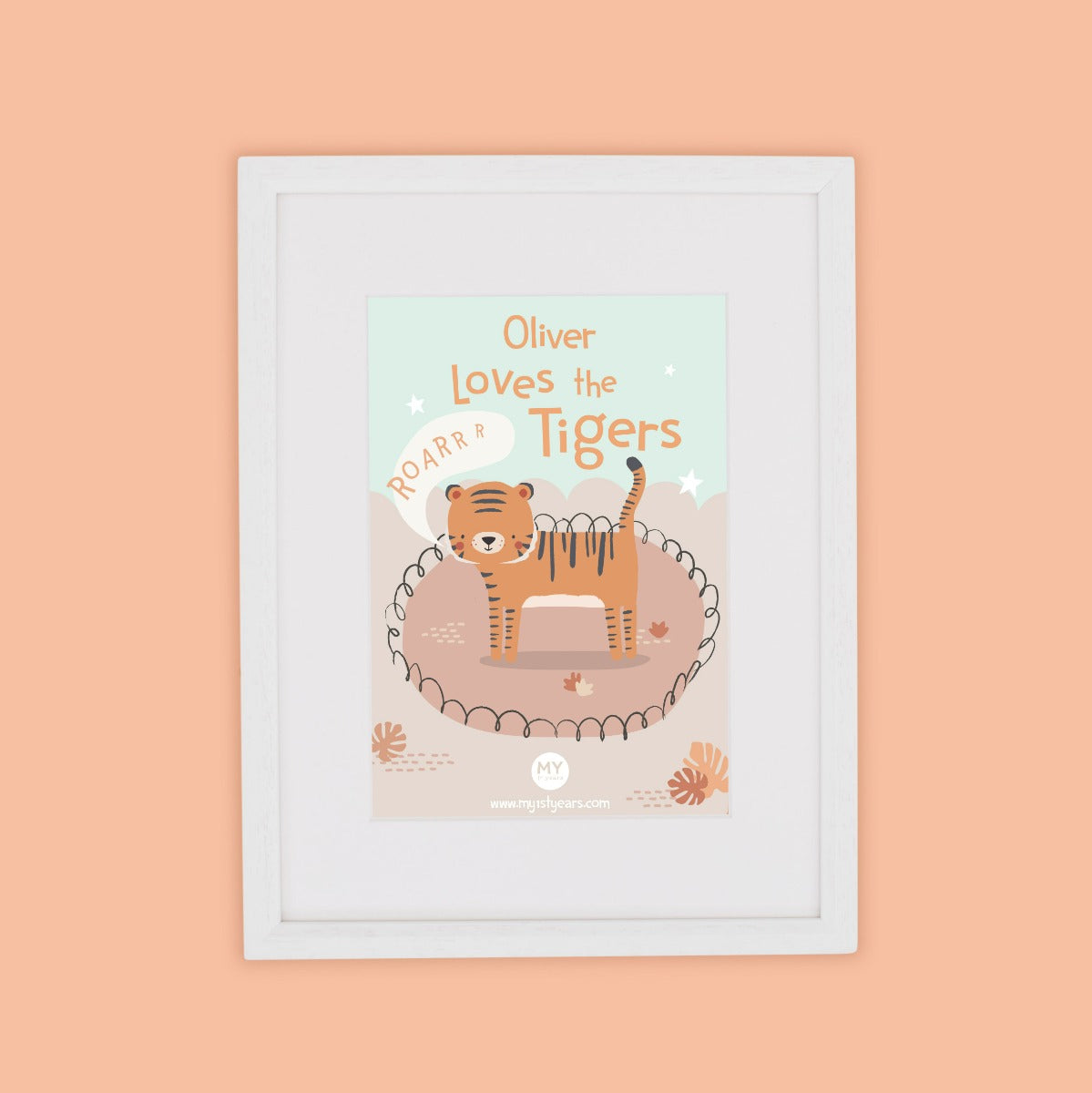 Personalised Tiger Wall Art