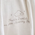 Personalised Christening Day Ivory Cellular Baby Blanket