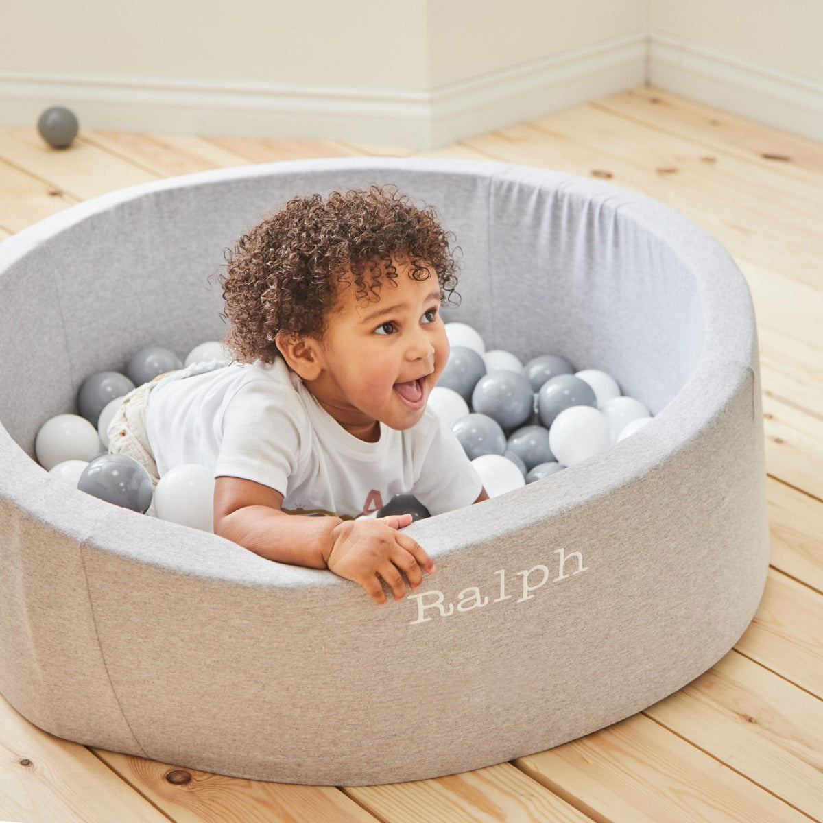 Personalised Kidkii Grey Ball Pit