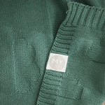 Personalised Forest Green Cloud Jacquard Blanket