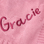 Personalised Daisy Peony Pink Jacquard Baby Blanket 