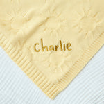 Personalised Sun Sunshine Yellow Jacquard Baby Blanket 