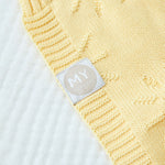 Personalised Sun Sunshine Yellow Jacquard Baby Blanket 