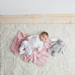 Personalised Pink Star Jacquard Blanket Model