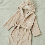 Personalised Oatmeal Cow Fleece Robe 