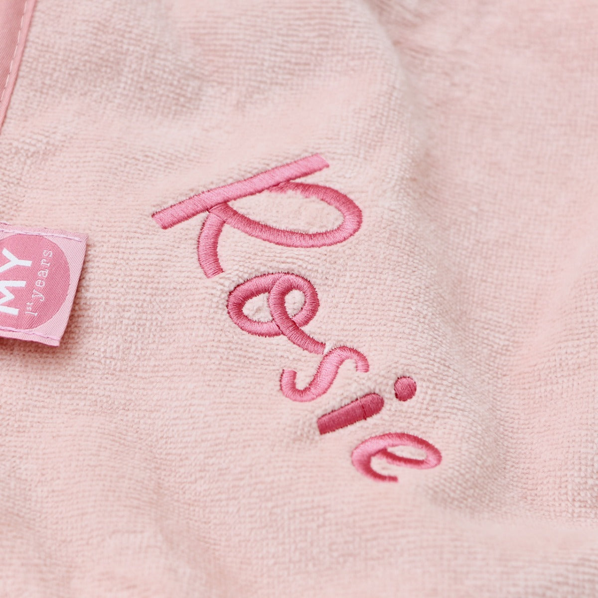Personalised Pink Bunny Hooded Towel