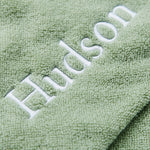 Personalised Sage Green Hooded Towel