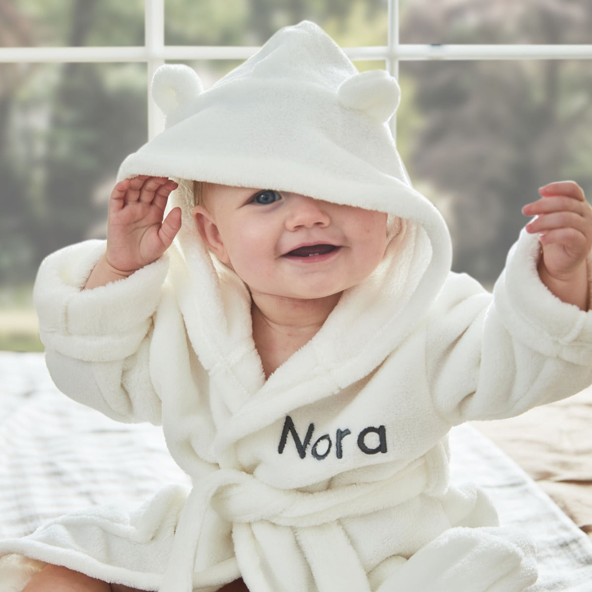 Personalised Ivory Splash, Snuggle & Cuddle Gift Set 