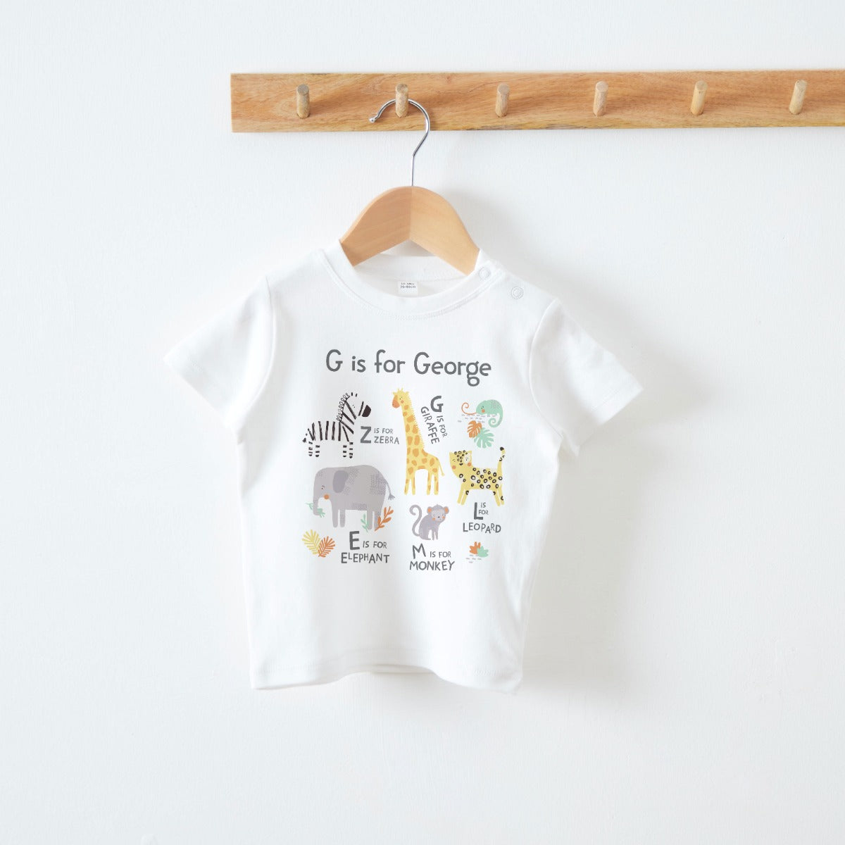 Personalised White Safari T-Shirt