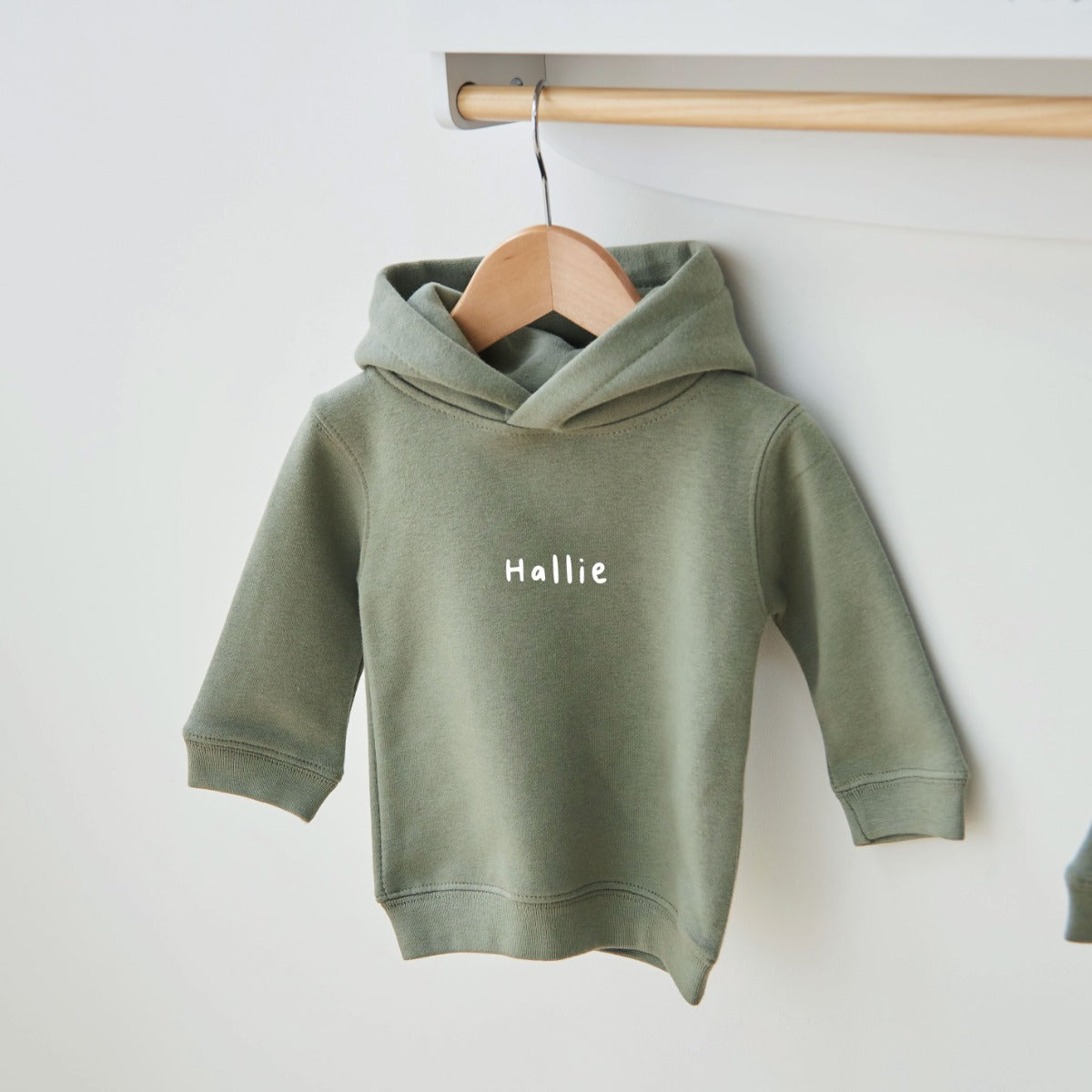 Personalised Olive Lettering Hoodie