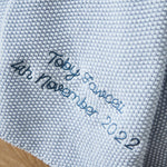 Personalised Blue Textured Knit Baby Shawl