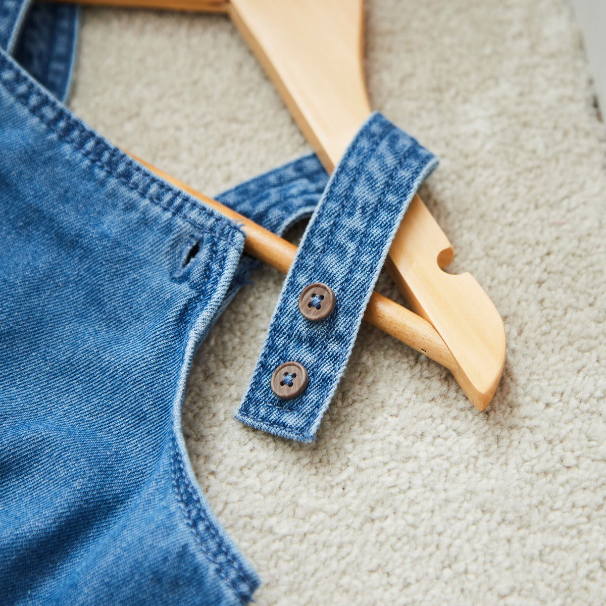 Personalised Bumblebee Design Short Legged Denim Dungarees