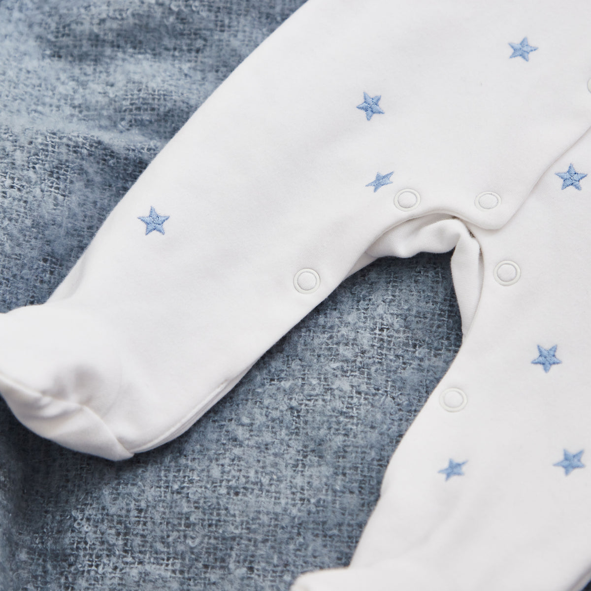 Personalised Eid Blue Star Jersey Sleepsuit