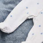 Personalised Eid Blue Star Jersey Sleepsuit