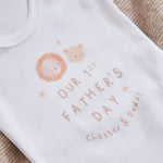 Personalised Our 1st Father's Day Lion Design Bodysuit