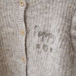 Personalised Kids' Taupe Knitted Cardigan by Name It
