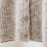 Personalised Kids' Taupe Knitted Cardigan by Name It