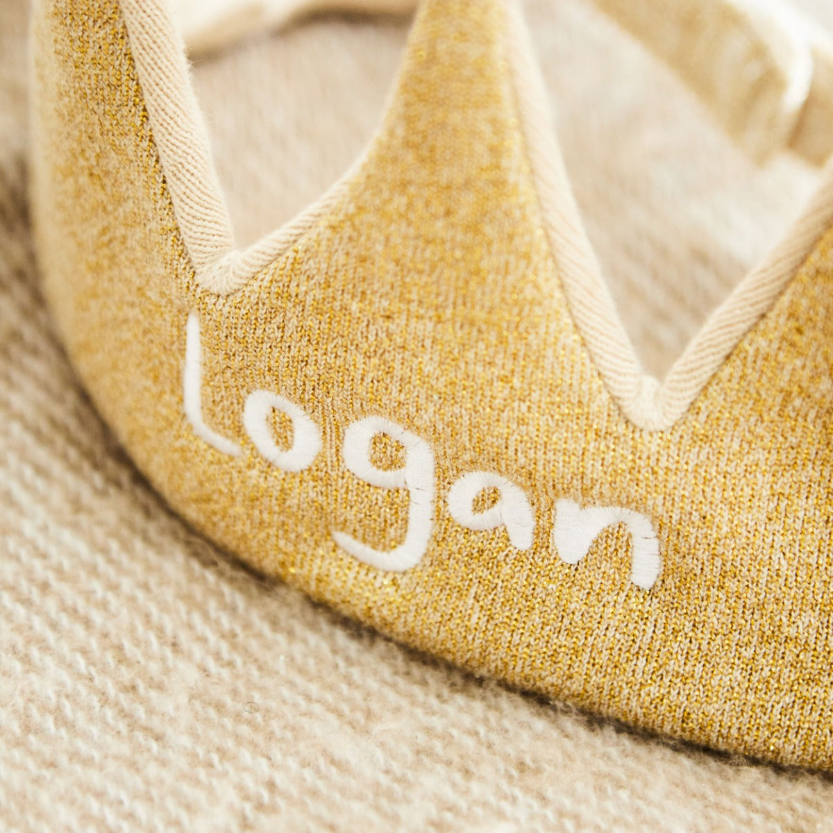 Personalised Gold Knitted Crown