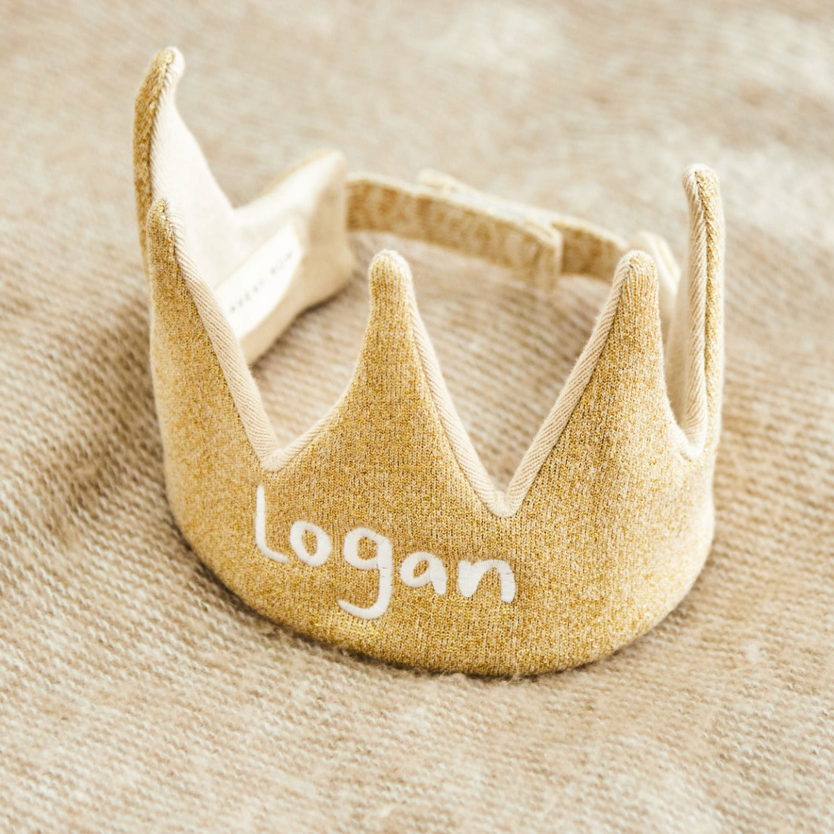 Personalised Gold Knitted Crown