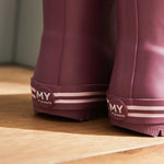 Personalised Plum Floral Welly Boots FSC®