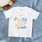 Personalised Safari Birthday Boy White T-Shirt 