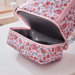 Personalised Pink Ditsy Print Lunch Bag with Compartment