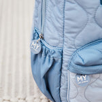 Personalised Blue Quilted Medium Backpack