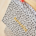 Personalised Black and White Polka Dot Print Lunch Bag