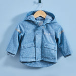 Personalised Blue Spot PU Rain Mac 