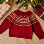 Personalised Red Fairisle Christmas Jumper