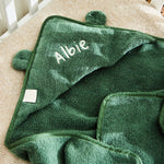 Personalised Forest Green Hooded Towel
