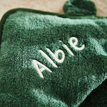 Personalised Forest Green Hooded Towel