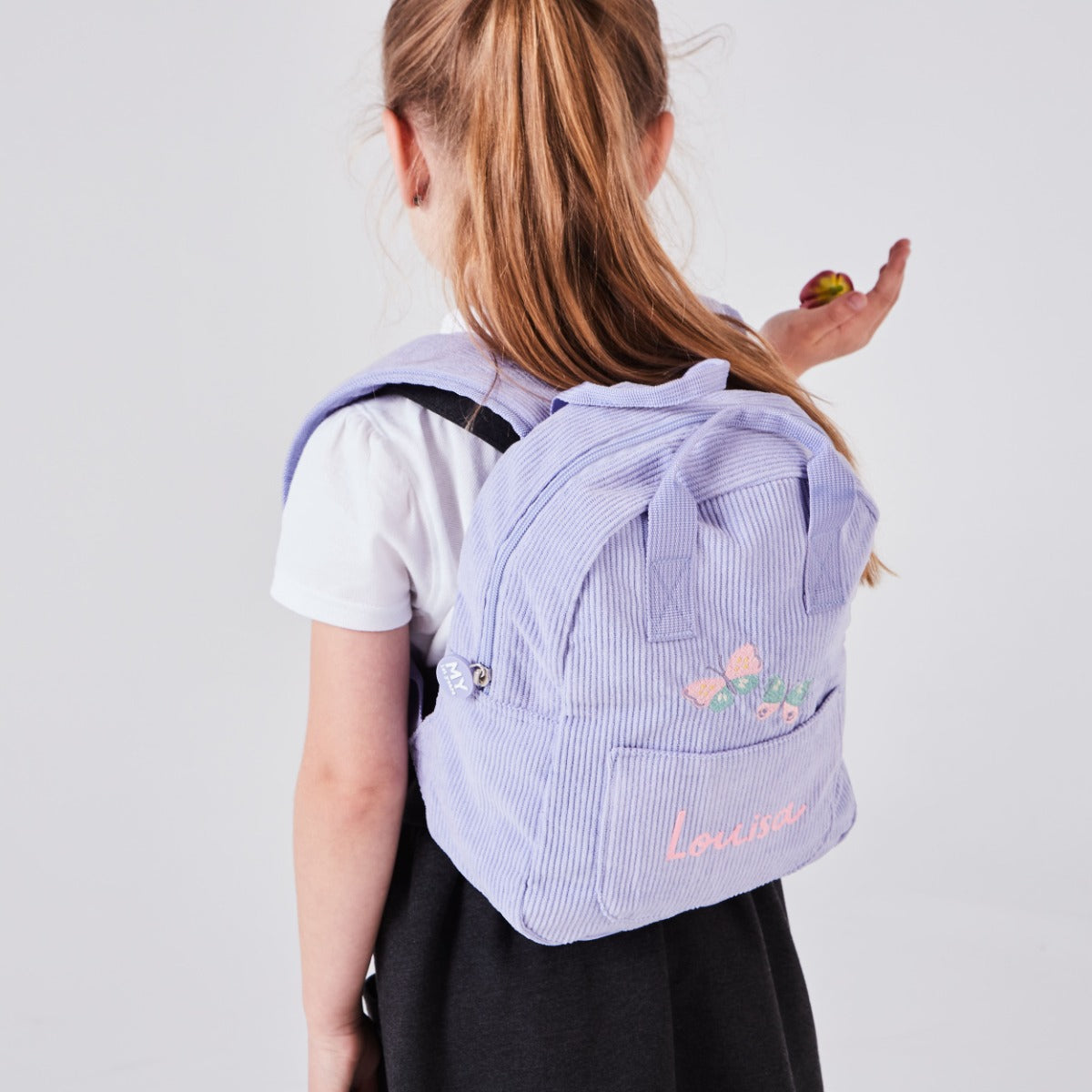 Personalised Mini Lilac Cord Build-a-Backpack