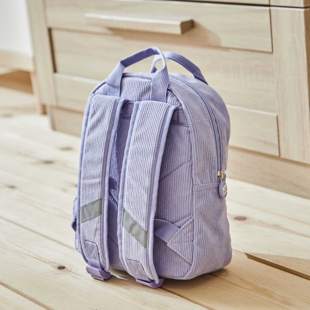 Personalised Floral Lilac Mini Cord Backpack