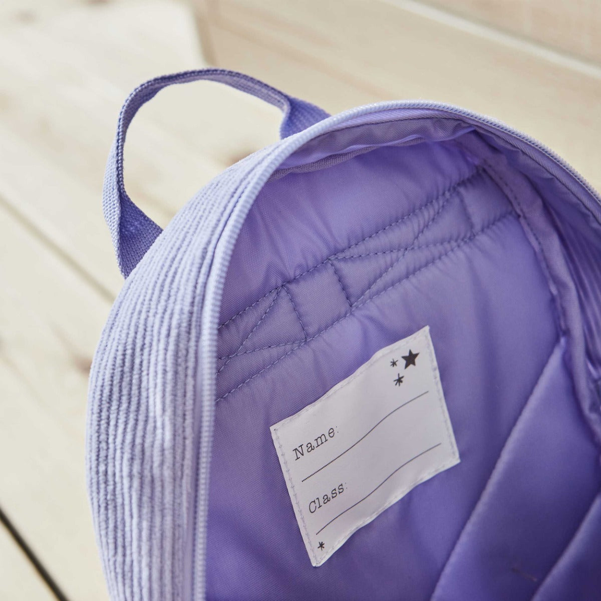  Personalised Butterfly Lilac Mini Cord Backpack
