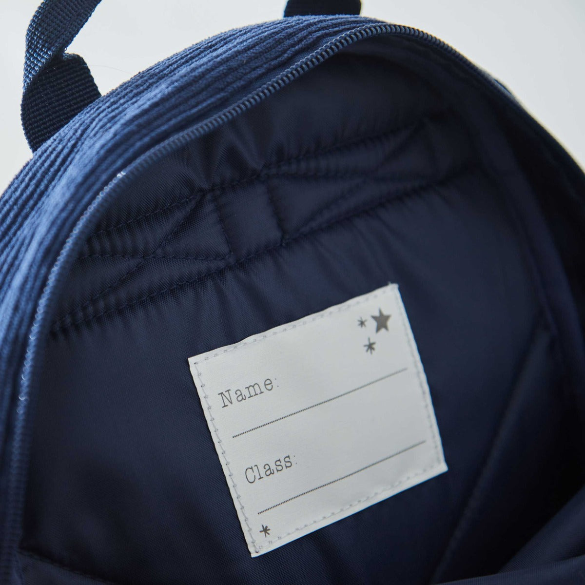 Personalised Mini Navy Cord Build-a-Backpack