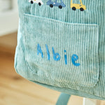 Personalised Transport Sage Mini Cord Backpack 