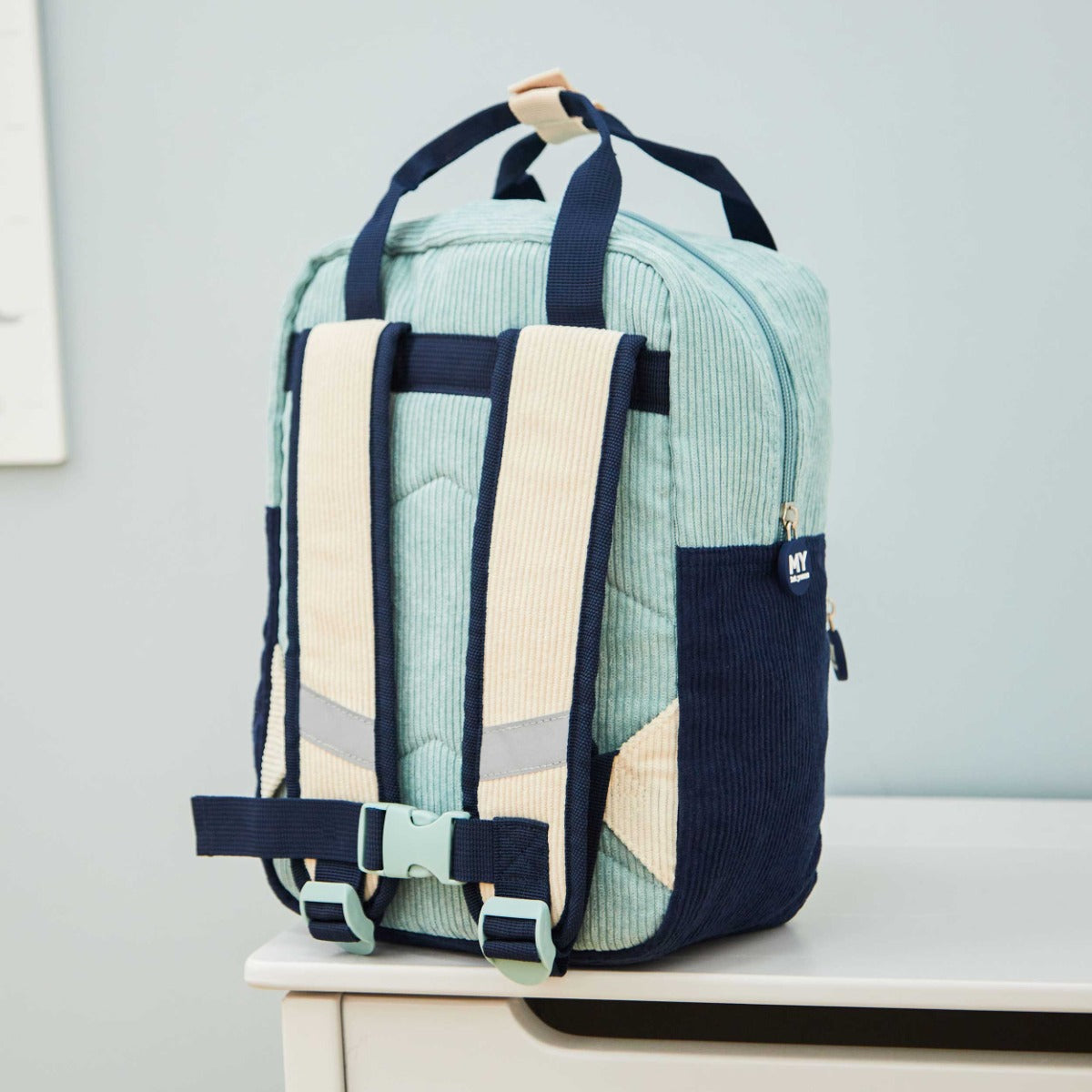 Personalised Sage Transport Cord Backpack with Grab Handle 
