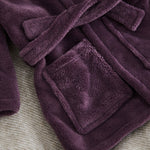 Personalised Plum Fleece Robe With Ears