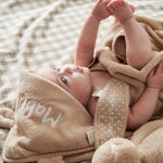Personalised Oatmeal Hooded Towel